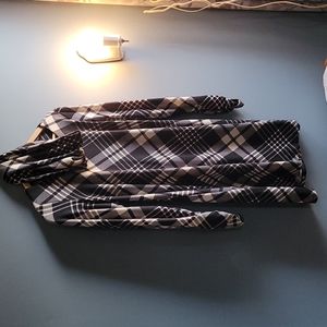 Black and Cream Plaid Dress